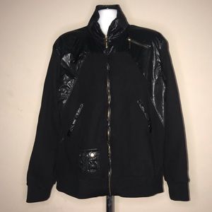 MENS PORTAL 2XL ZIP-UP BLACK JACKET